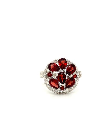 Garnet Ring in 925 Sterling Silver | Save 33% - Rajasthan Living