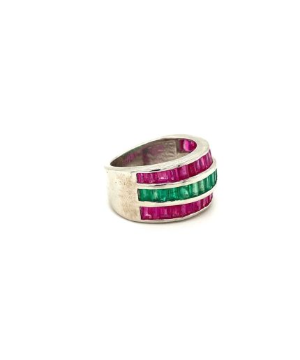 Multi Colour Stones Ring in 925 Sterling Silver | Save 33% - Rajasthan Living 3