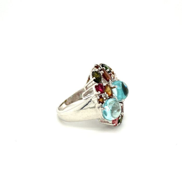 Multi Tourmaline Ring in 925 Sterling Silver | Save 33% - Rajasthan Living 6