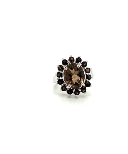 Smoky Topaz Ring in 925 Sterling Silver | Save 33% - Rajasthan Living