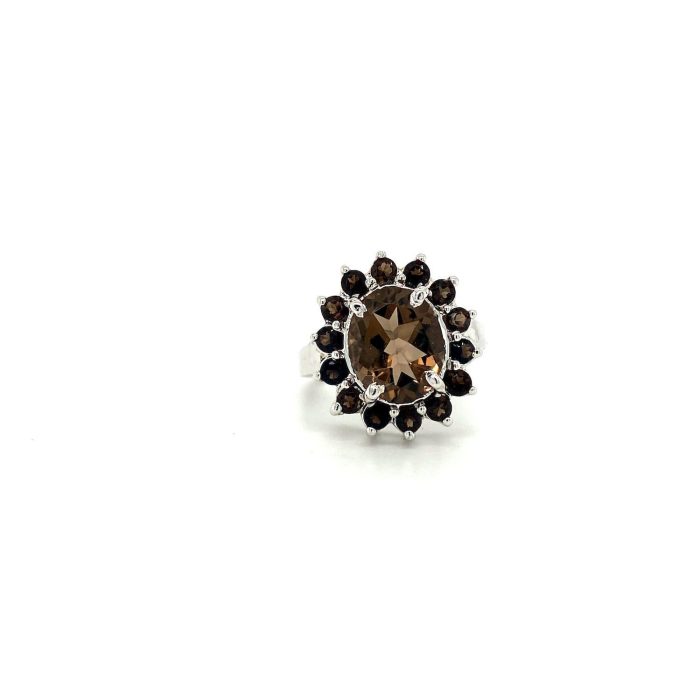 Smoky Topaz Ring in 925 Sterling Silver | Save 33% - Rajasthan Living 5