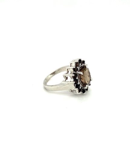 Smoky Topaz Ring in 925 Sterling Silver | Save 33% - Rajasthan Living 3