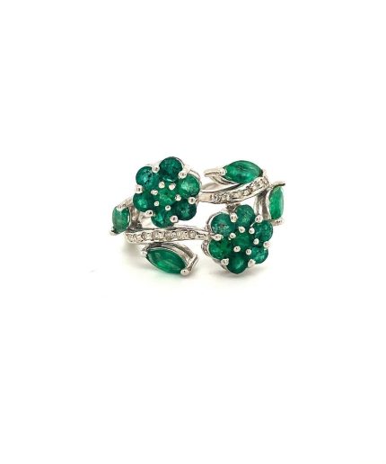 Emerald Ring in 925 Sterling Silver | Save 33% - Rajasthan Living