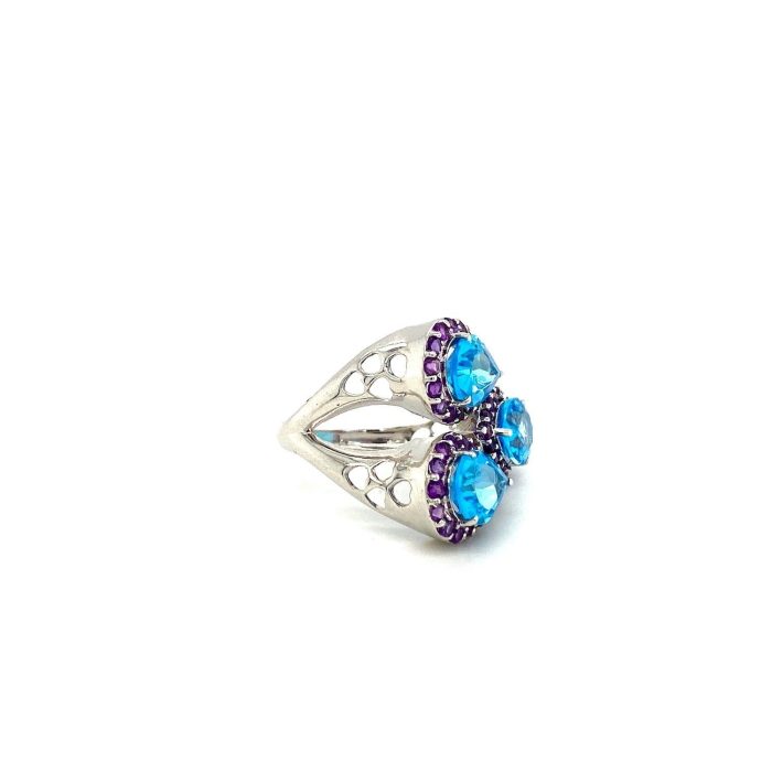 Blue Topaz Ring in 925 Sterling Silver | Save 33% - Rajasthan Living 6