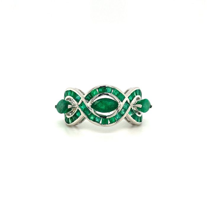 Emerald Ring in 925 Sterling Silver | Save 33% - Rajasthan Living 5