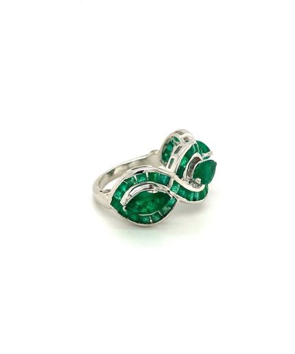 Emerald Ring in 925 Sterling Silver | Save 33% - Rajasthan Living 3