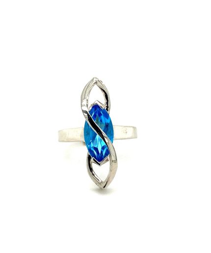 Blue Topaz Ring in 925 Sterling Silver | Save 33% - Rajasthan Living