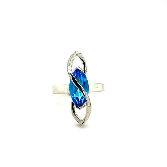 Blue Topaz Ring in 925 Sterling Silver | Save 33% - Rajasthan Living 5