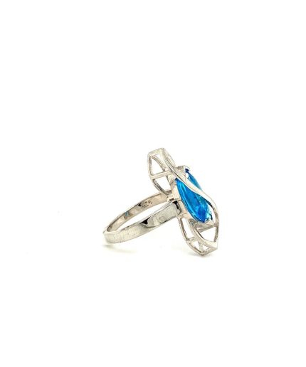 Blue Topaz Ring in 925 Sterling Silver | Save 33% - Rajasthan Living 3