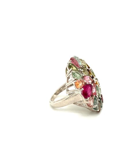 Multi Tourmaline Ring in 925 Sterling Silver | Save 33% - Rajasthan Living 3