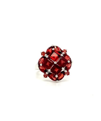 Garnet Ring in 925 Sterling Silver | Save 33% - Rajasthan Living