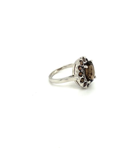 Smoky Topaz Ring in 925 Sterling Silver | Save 33% - Rajasthan Living 3