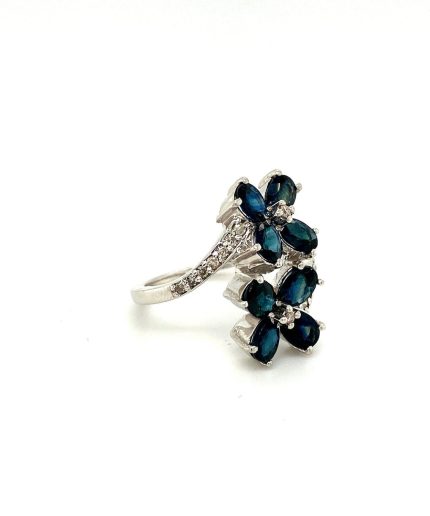 Sapphire Ring in 925 Sterling Silver | Save 33% - Rajasthan Living 3