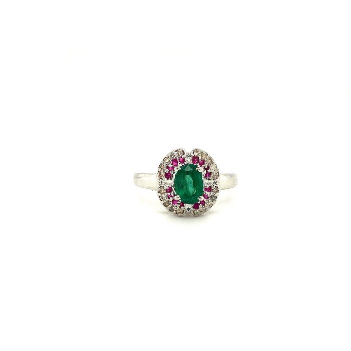 Multi Colour Stones Ring in 925 Sterling Silver | Save 33% - Rajasthan Living 5