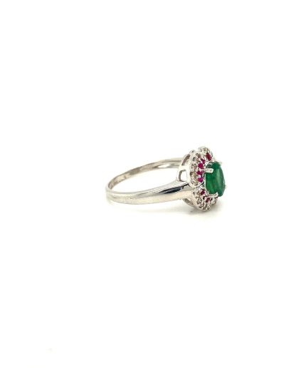 Multi Colour Stones Ring in 925 Sterling Silver | Save 33% - Rajasthan Living 3