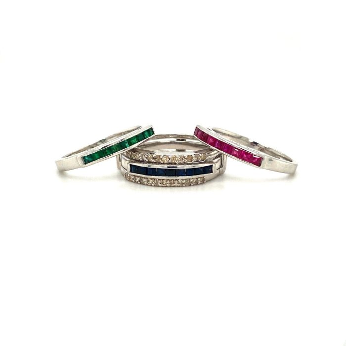 Multi Colour Stones Ring in 925 Sterling Silver | Save 33% - Rajasthan Living 5