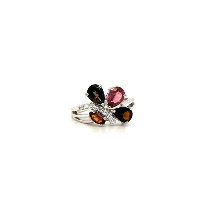 Multi Tourmaline Ring in 925 Sterling Silver | Save 33% - Rajasthan Living 5