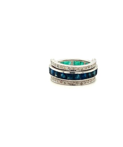 Multi Colour Stones Ring in 925 Sterling Silver | Save 33% - Rajasthan Living 3