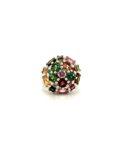 Multi Tourmaline Ring in 925 Sterling Silver | Save 33% - Rajasthan Living