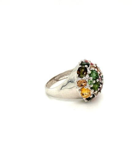 Multi Tourmaline Ring in 925 Sterling Silver | Save 33% - Rajasthan Living 3