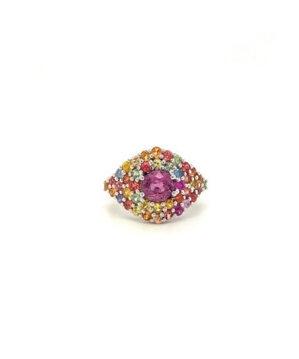 Multi Sapphire Ring in 925 Sterling Silver | Save 33% - Rajasthan Living