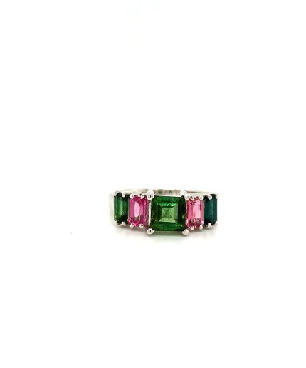 Multi Tourmaline Ring in 925 Sterling Silver | Save 33% - Rajasthan Living