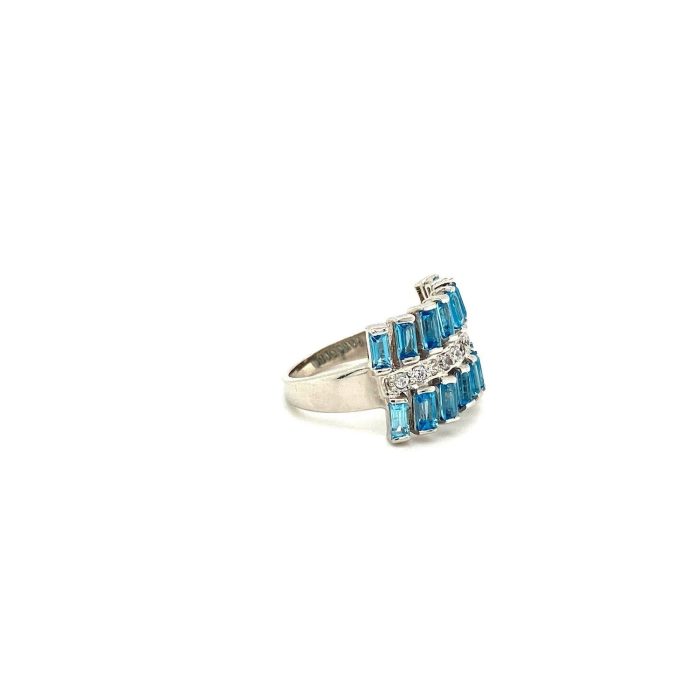 Blue Topaz Ring in 925 Sterling Silver | Save 33% - Rajasthan Living 6