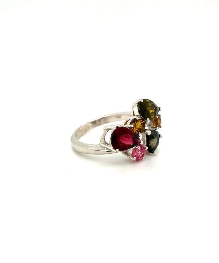 Multi Tourmaline Ring in 925 Sterling Silver | Save 33% - Rajasthan Living 3