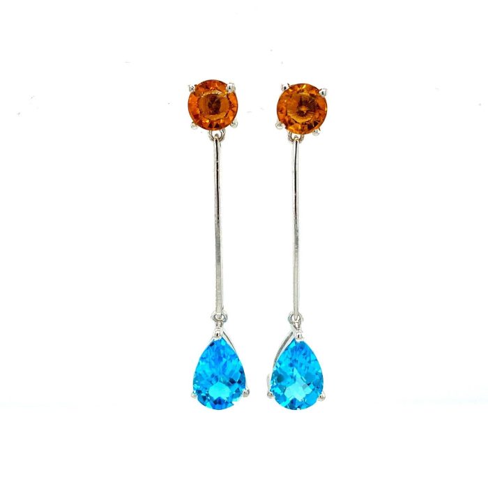 Blue Topaz Earrings in 925 Sterling Silver | Save 33% - Rajasthan Living 5