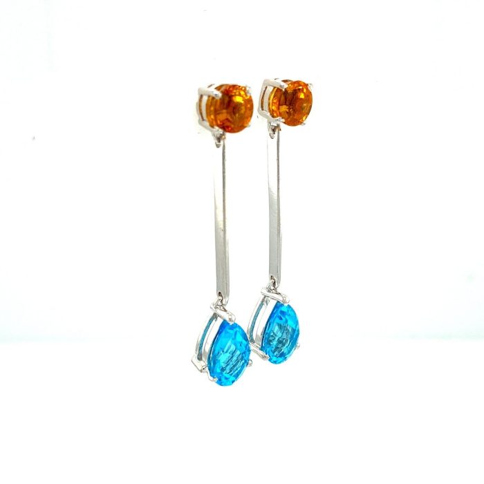 Blue Topaz Earrings in 925 Sterling Silver | Save 33% - Rajasthan Living 6