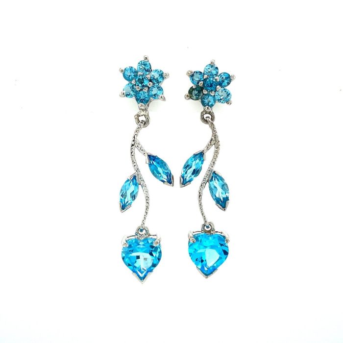 Blue Topaz Earrings in 925 Sterling Silver | Save 33% - Rajasthan Living 5