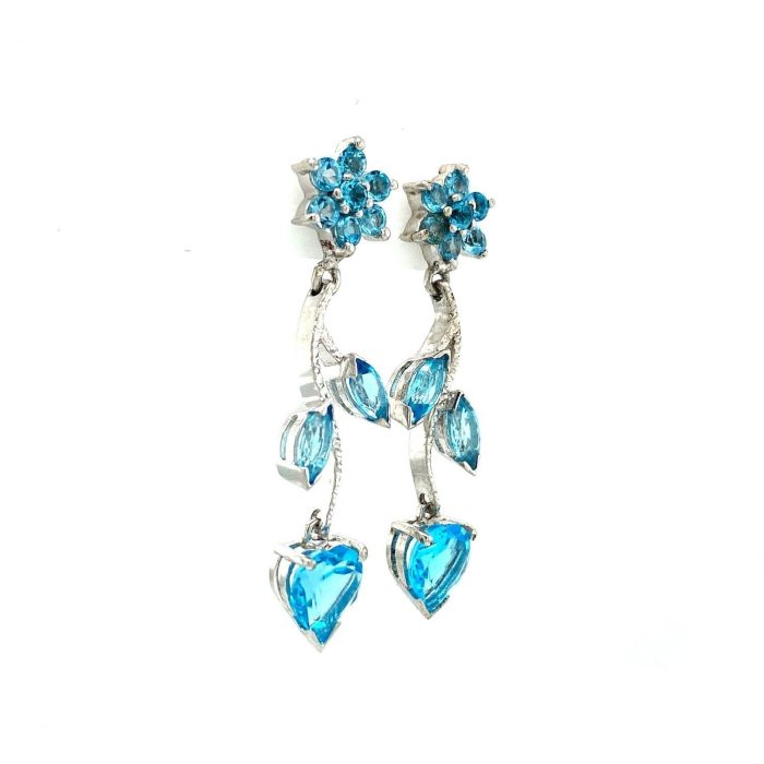 Blue Topaz Earrings in 925 Sterling Silver | Save 33% - Rajasthan Living 6