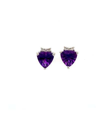 Amethyst Earrings in 925 Sterling Silver | Save 33% - Rajasthan Living