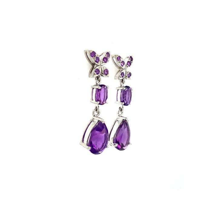 Amethyst Earrings in 925 Sterling Silver | Save 33% - Rajasthan Living 6