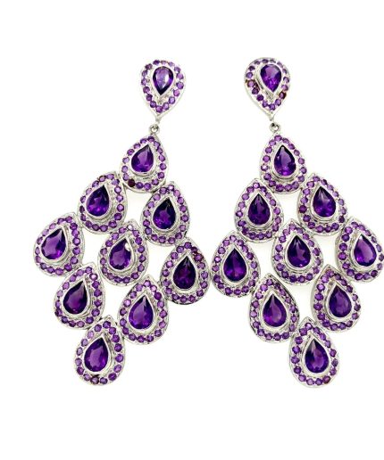 Amethyst Earrings in 925 Sterling Silver | Save 33% - Rajasthan Living 5