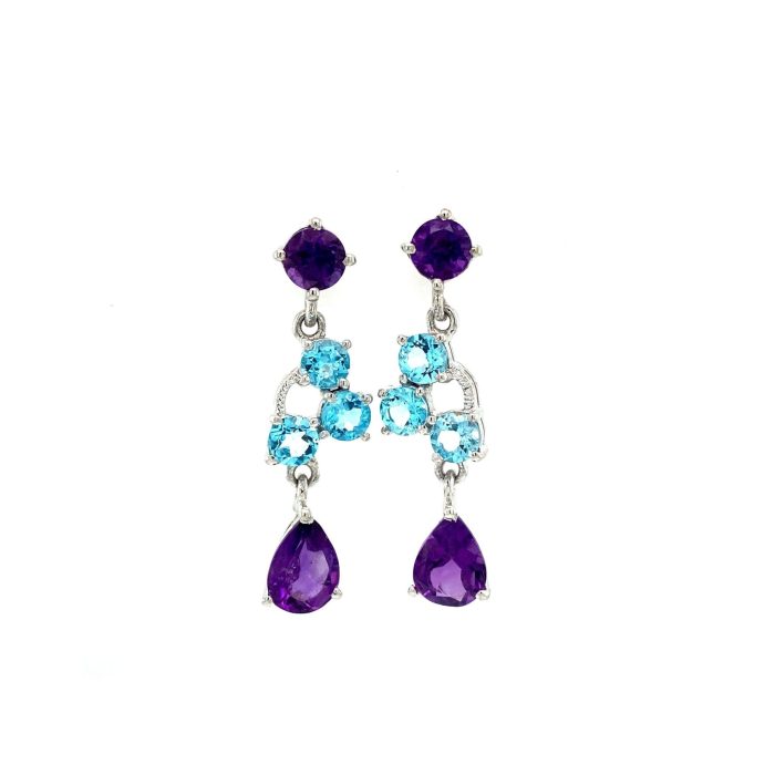 Amethyst Earrings in 925 Sterling Silver | Save 33% - Rajasthan Living 5