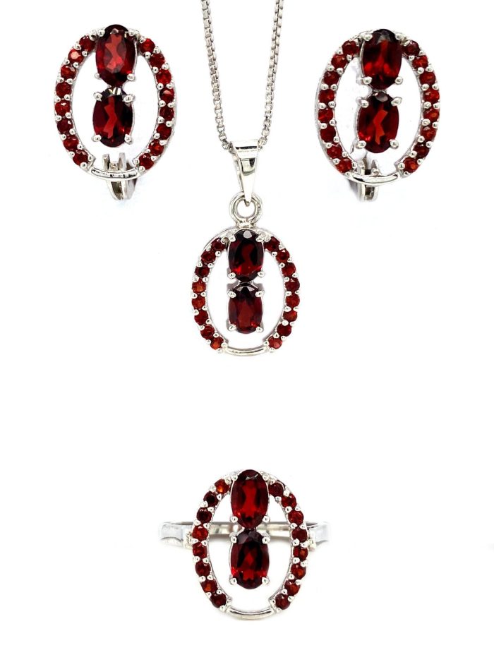 Garnet Jewellery in 925 Sterling Silver | Save 33% - Rajasthan Living 5