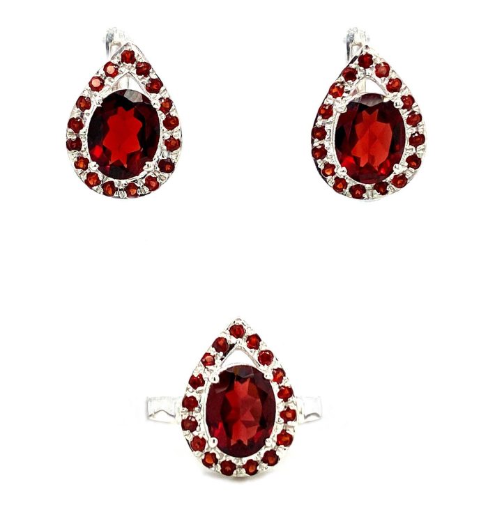 Garnet Jewellery in 925 Sterling Silver | Save 33% - Rajasthan Living 5