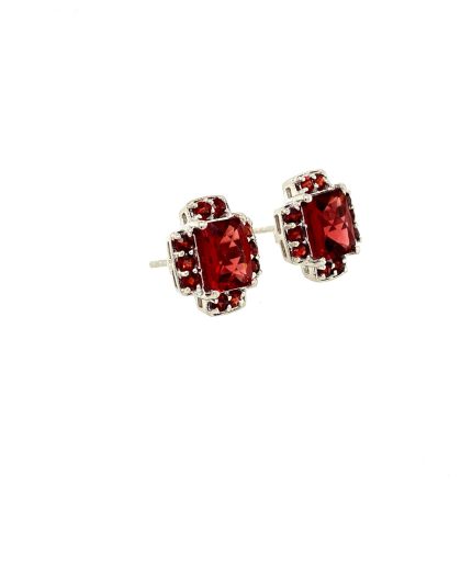 Garnet Earrings in 925 Sterling Silver | Save 33% - Rajasthan Living 3