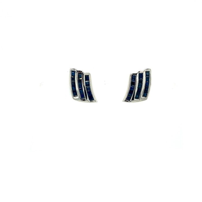 Sapphire Earrings in 925 Sterling Silver | Save 33% - Rajasthan Living 5