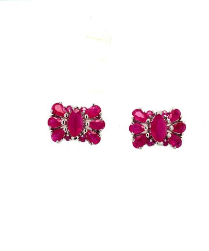 Ruby Earrings in 925 Sterling Silver | Save 33% - Rajasthan Living