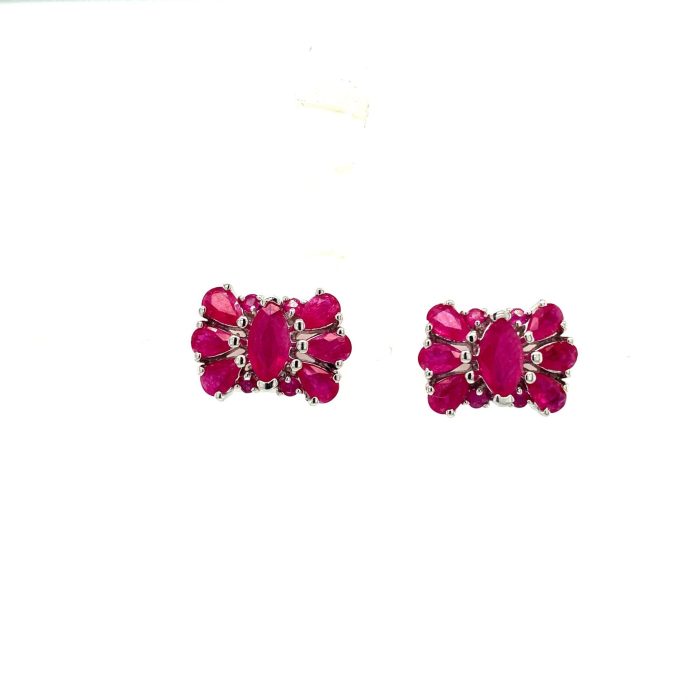 Ruby Earrings in 925 Sterling Silver | Save 33% - Rajasthan Living 5