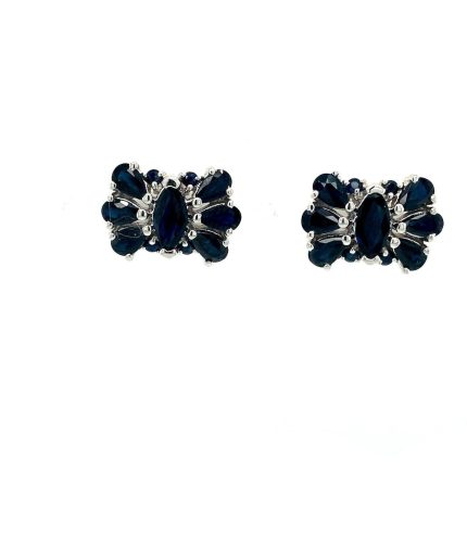 Sapphire Earrings in 925 Sterling Silver | Save 33% - Rajasthan Living