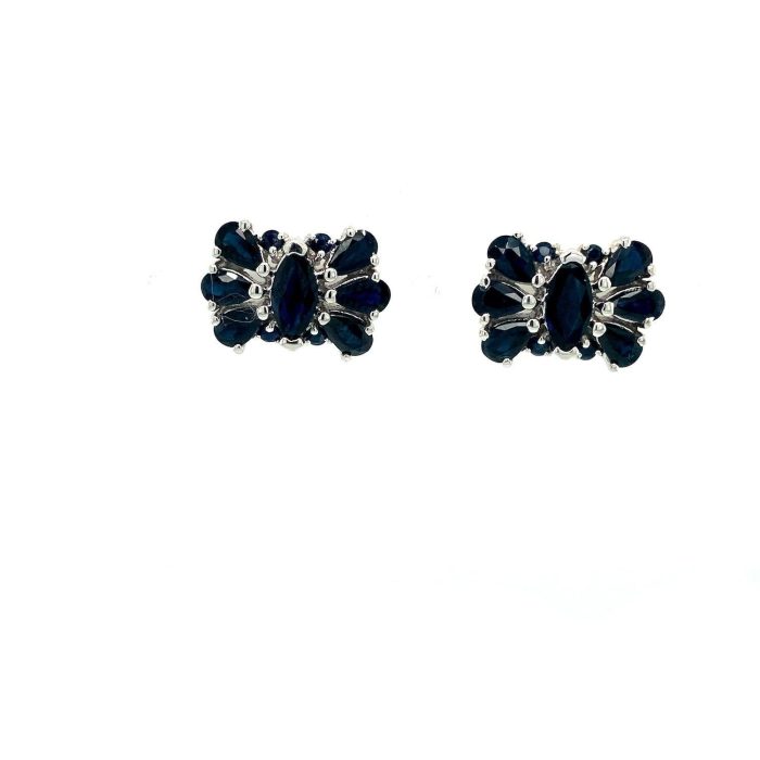 Sapphire Earrings in 925 Sterling Silver | Save 33% - Rajasthan Living 5