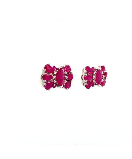 Ruby Earrings in 925 Sterling Silver | Save 33% - Rajasthan Living 3