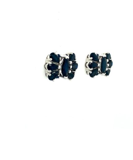 Sapphire Earrings in 925 Sterling Silver | Save 33% - Rajasthan Living 3