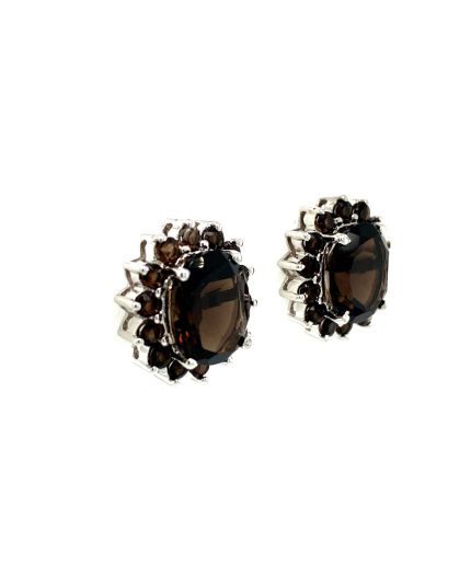 Smoky Topaz Earrings in 925 Sterling Silver | Save 33% - Rajasthan Living 3