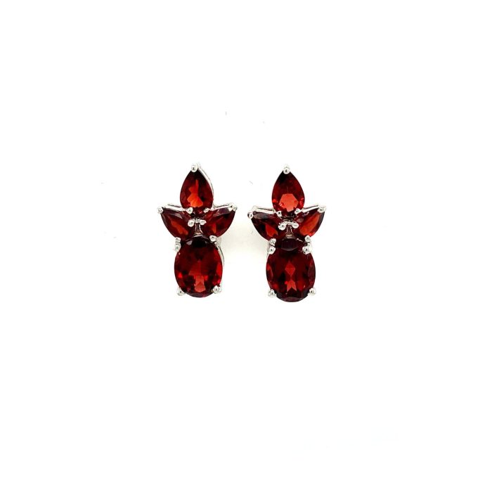 Garnet Earrings in 925 Sterling Silver | Save 33% - Rajasthan Living 5