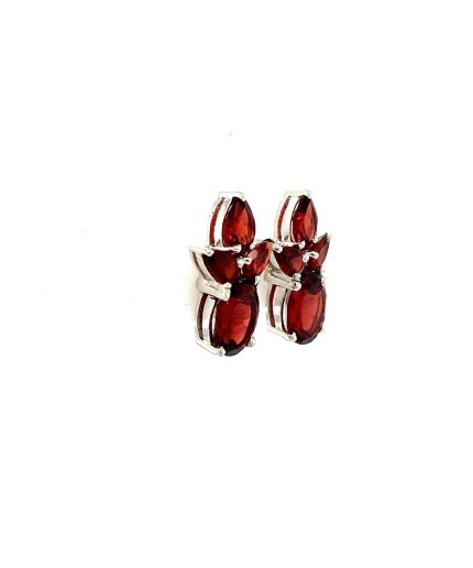 Garnet Earrings in 925 Sterling Silver | Save 33% - Rajasthan Living 3