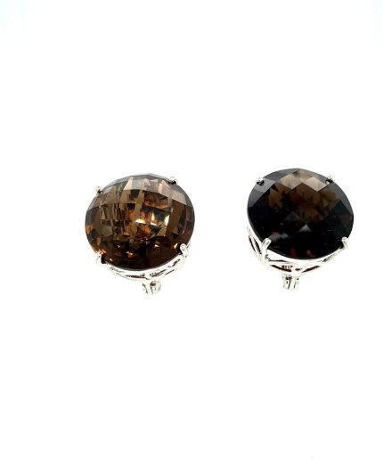 Smoky Topaz Earrings in 925 Sterling Silver | Save 33% - Rajasthan Living